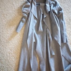 Grey cardigan with belt